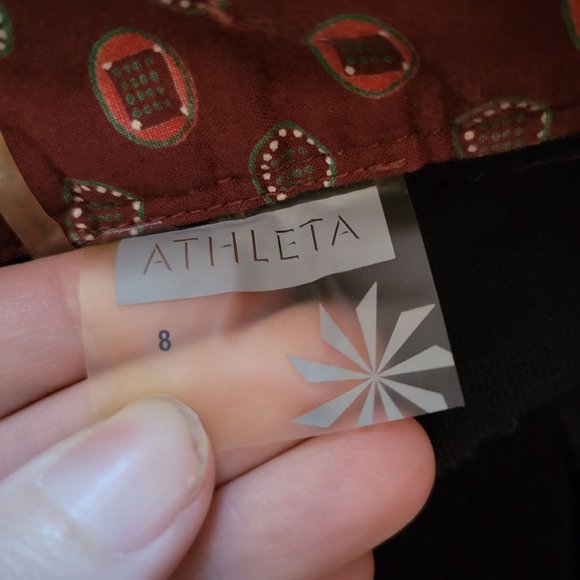 Athleta 8 Black Velvet ROSEVILLE Flex Skirt Pockets Back Slit Athlesiure Layers‎ - Picture 5 of 8